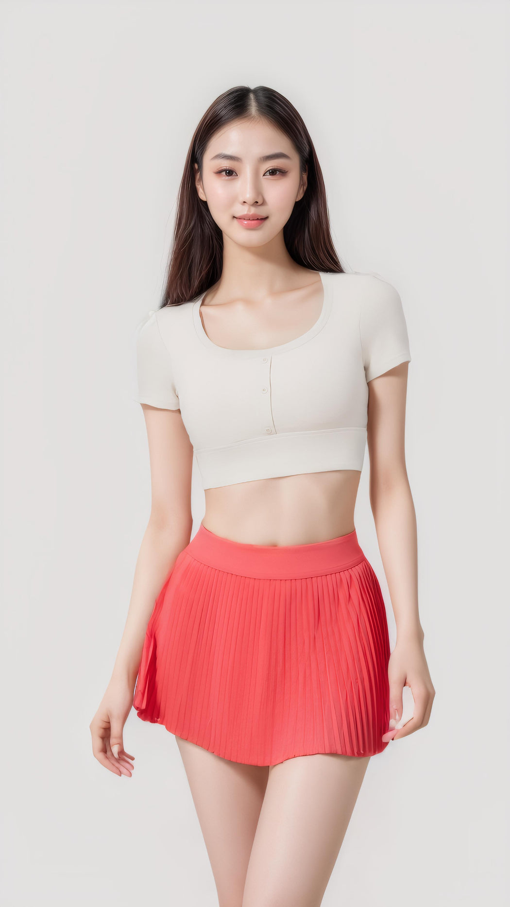 HoneyBun Button Crop Top