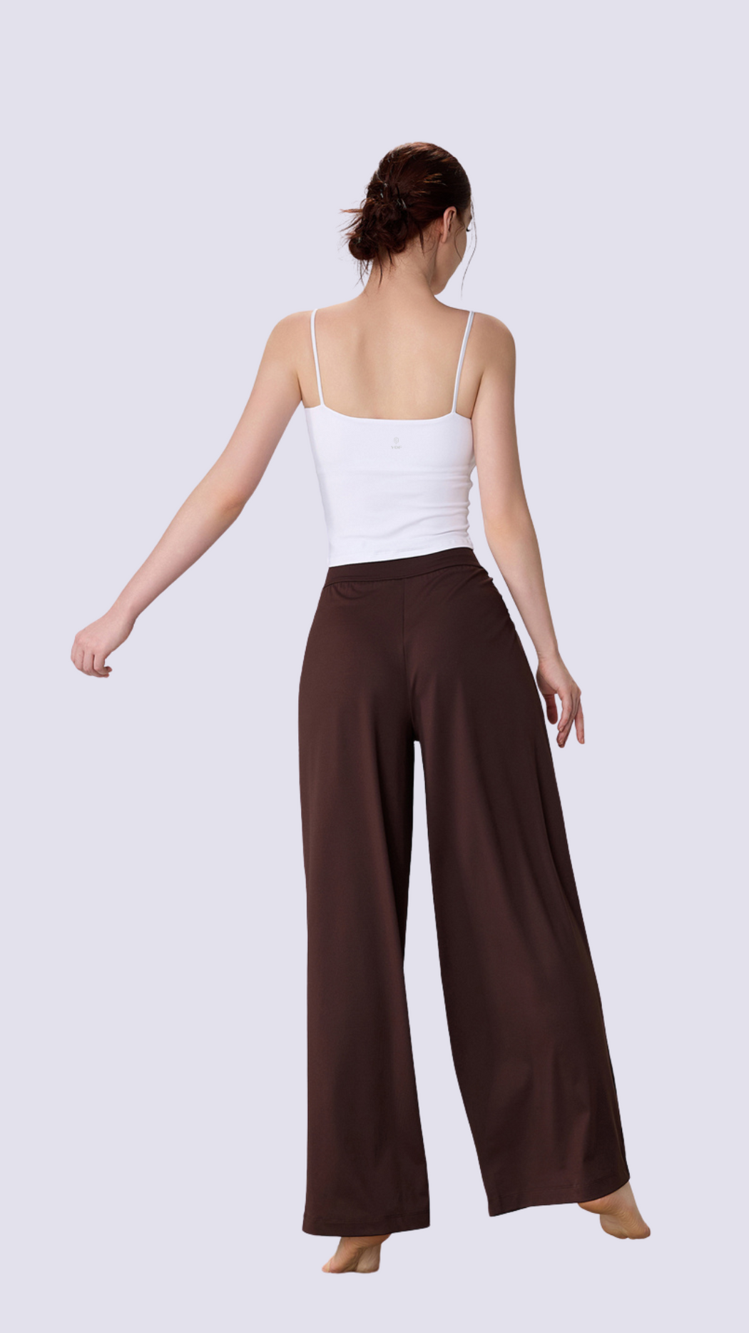 Elegance High Waist Fold Front Wide Leg Pants