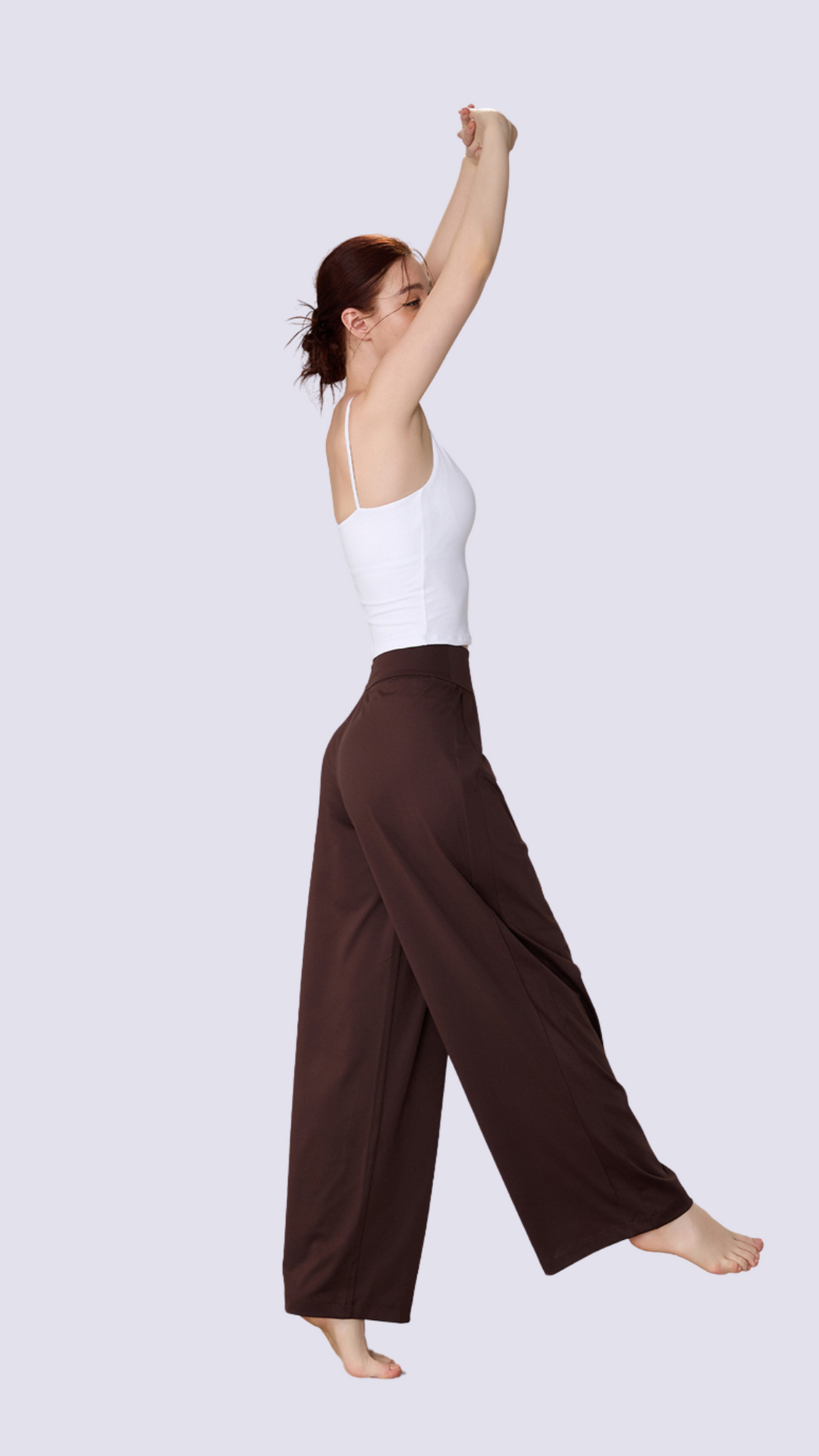 Elegance High Waist Fold Front Wide Leg Pants