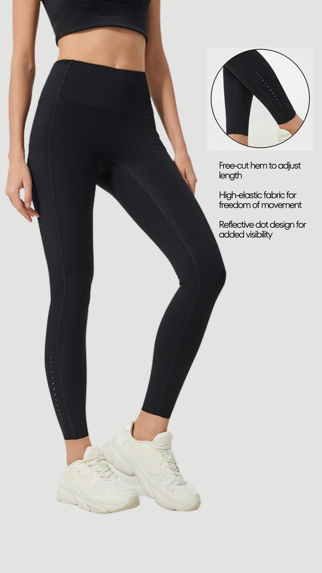 Lumina Sculpt High-Waist Adjustable Length Pockets Leggings