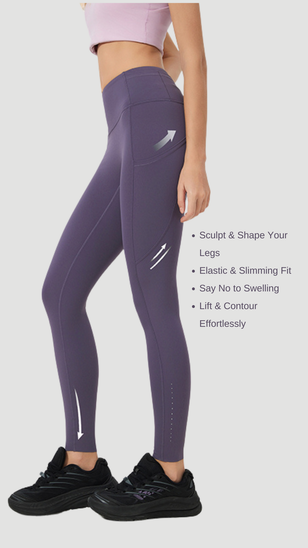 Lumina Sculpt High-Waist Adjustable Length Pockets Leggings