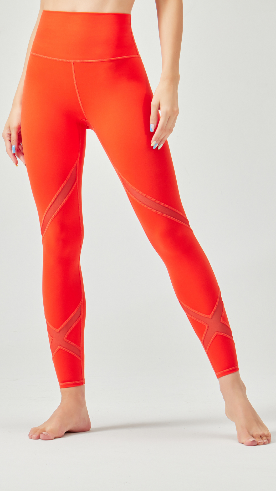 YOF Active High Waist Airflow Mesh Leggings (Asian Fit)