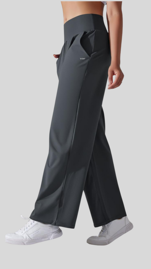 GlideFit High Waist Wide Leg Pants With Side Pockets Asian Length (96 - 102cm)