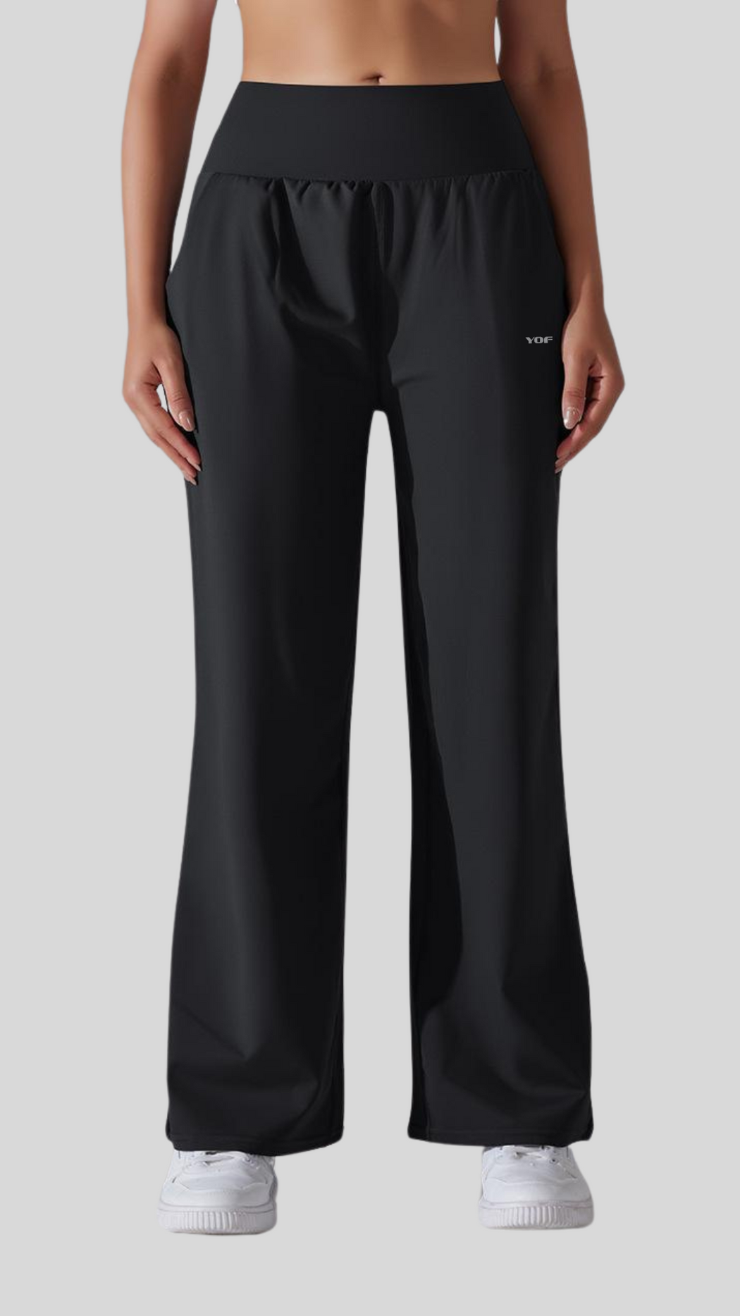 GlideFit High Waist Wide Leg Pants With Side Pockets Asian Length (96 - 102cm)