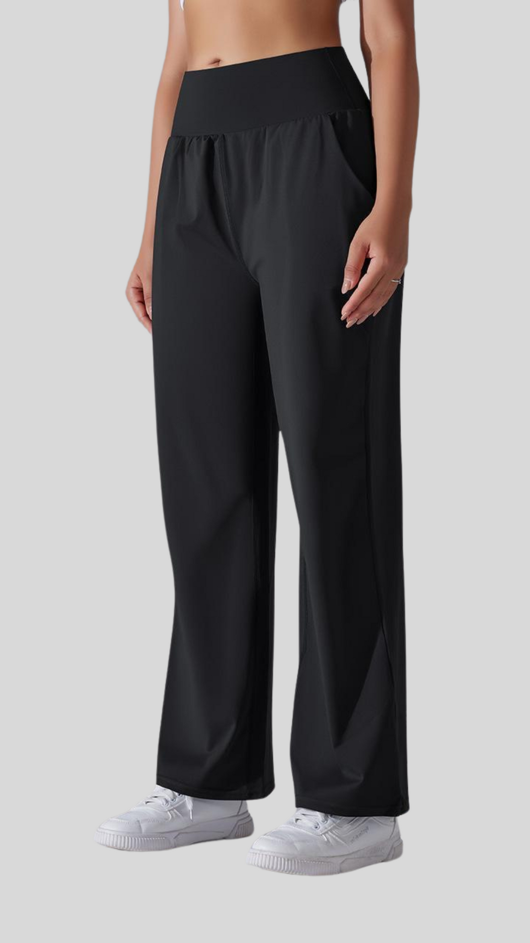 GlideFit High Waist Wide Leg Pants With Side Pockets Asian Length (96 - 102cm)